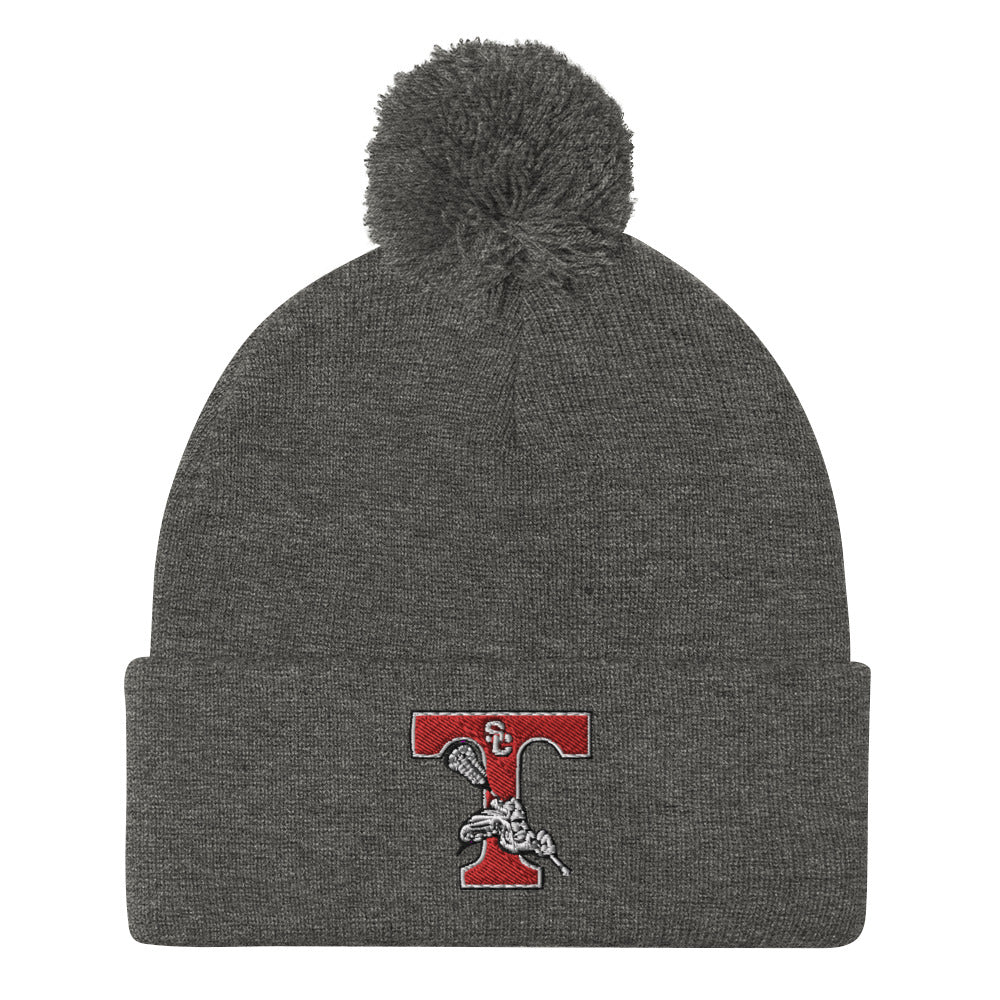 Pom-Pom Embroidered Beanie