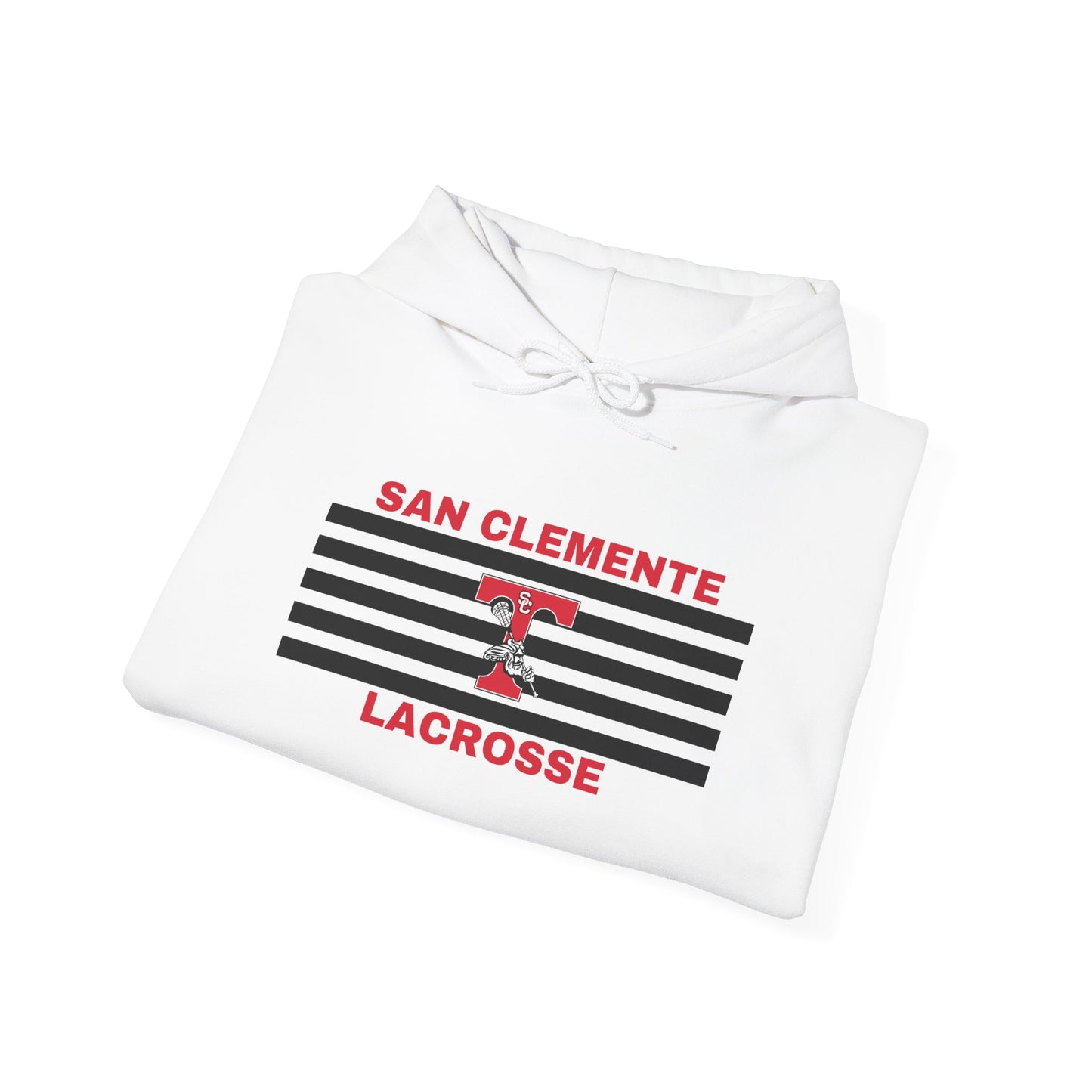 San Clemente Lacrosse Hoodie - Unisex Heavy Blend™ Sweatshirt Black Stripe Triton