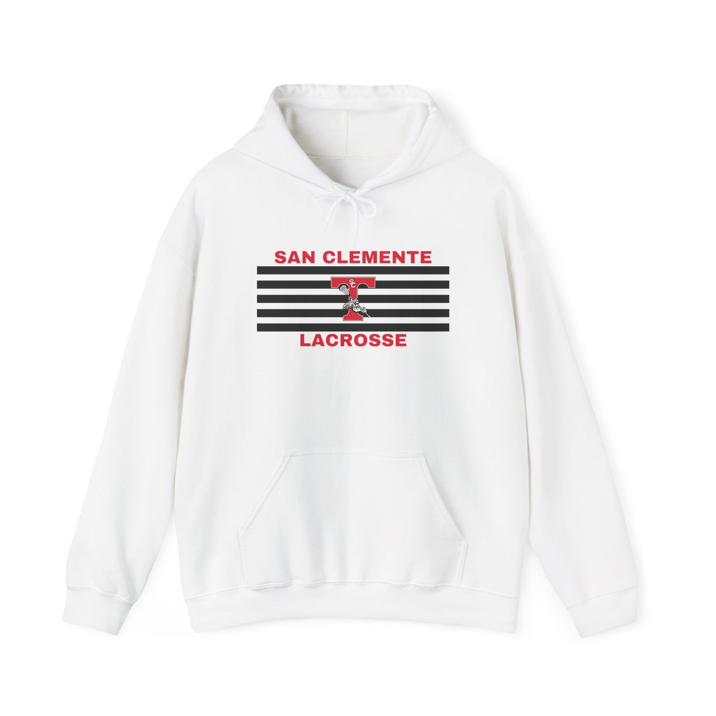 San Clemente Lacrosse Hoodie - Unisex Heavy Blend™ Sweatshirt Black Stripe Triton