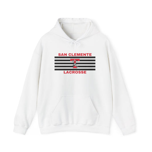 San Clemente Lacrosse Hoodie - Unisex Heavy Blend™ Sweatshirt Black Stripe Triton