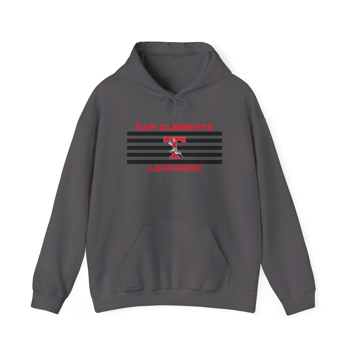 San Clemente Lacrosse Hoodie - Unisex Heavy Blend™ Sweatshirt Black Stripe Triton