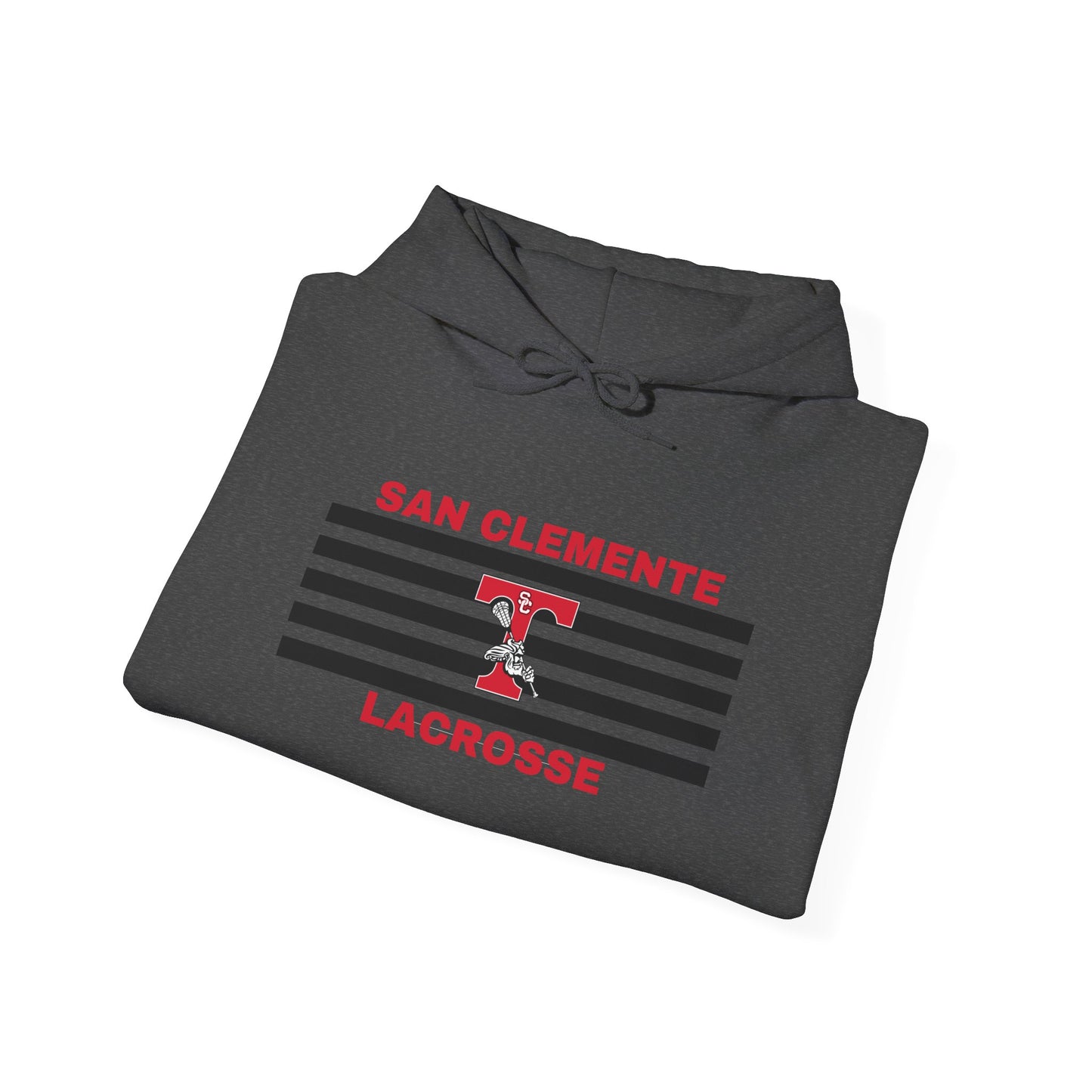 San Clemente Lacrosse Hoodie - Unisex Heavy Blend™ Sweatshirt Black Stripe Triton