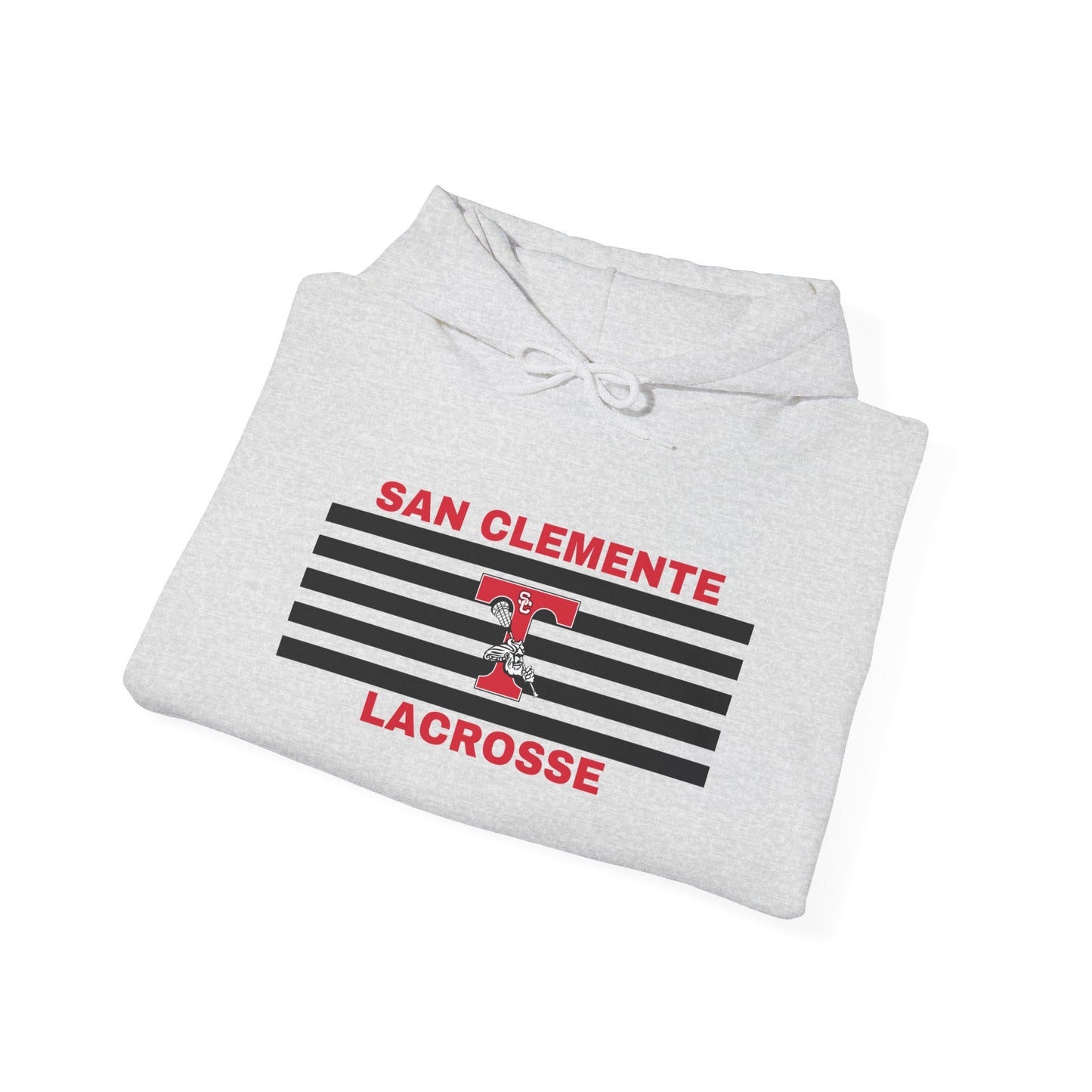 San Clemente Lacrosse Hoodie - Unisex Heavy Blend™ Sweatshirt Black Stripe Triton