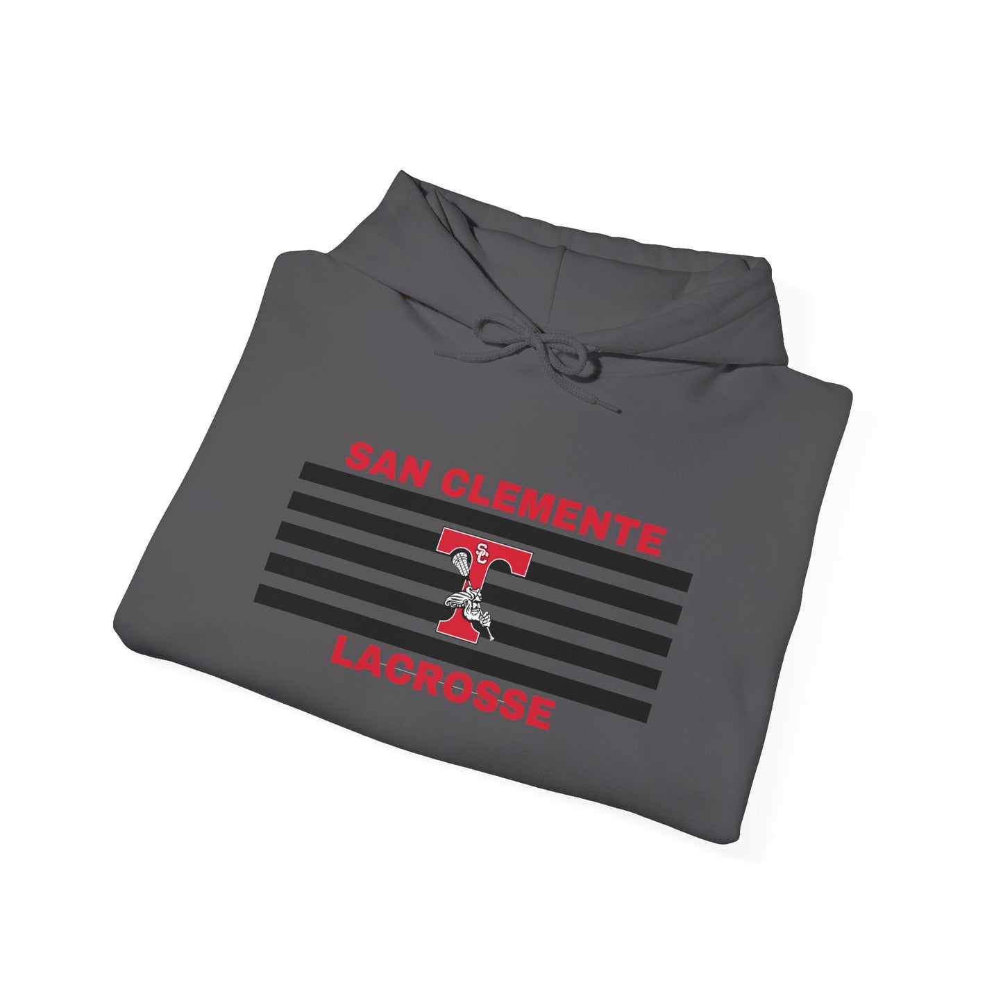 San Clemente Lacrosse Hoodie - Unisex Heavy Blend™ Sweatshirt Black Stripe Triton