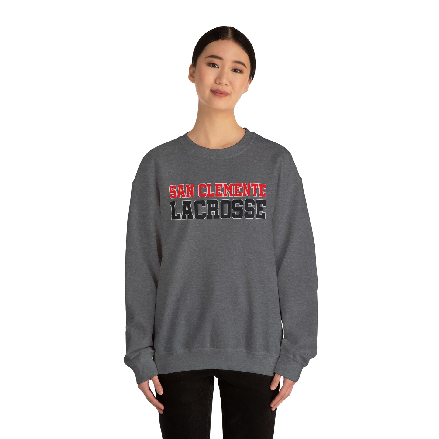 Unisex Heavy Blend™ Red & Black Letters Crewneck Sweatshirt