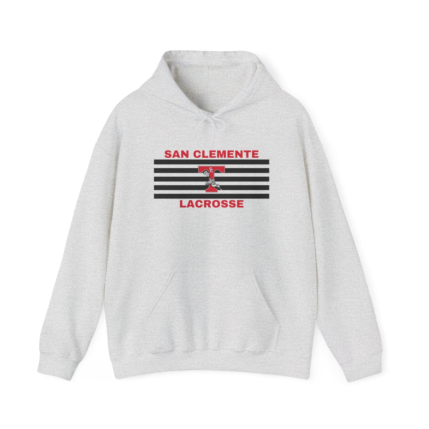 San Clemente Lacrosse Hoodie - Unisex Heavy Blend™ Sweatshirt Black Stripe Triton