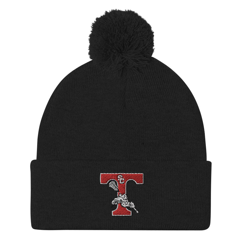 Pom-Pom Embroidered Beanie