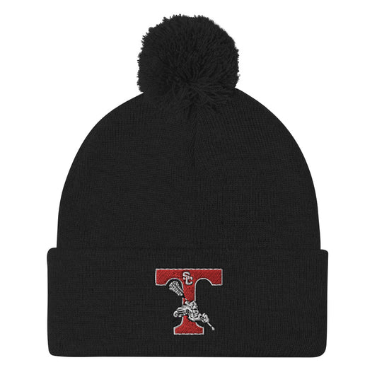 Pom-Pom Embroidered Beanie