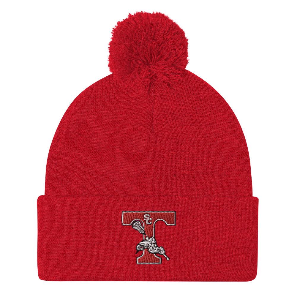 Pom-Pom Embroidered Beanie