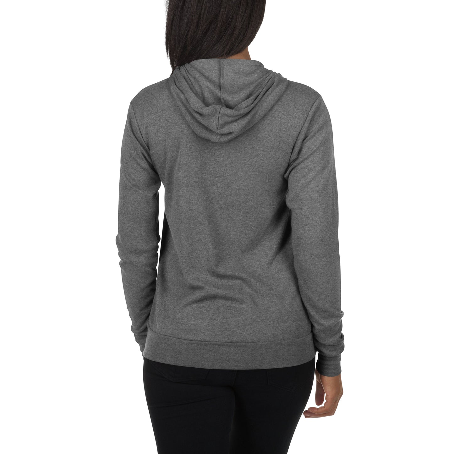 Unisex Embroidered Triton Logo Zip Hoodie